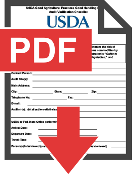 USDA GAP Audit Checklist