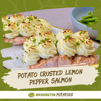 Potato Crusted Lemon Pepper Salmon