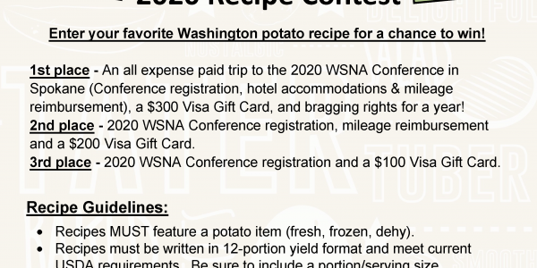 2020 WSNA Recipe Contest..Starts Now!