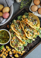 Chimichurri Potato Breakfast Tacos