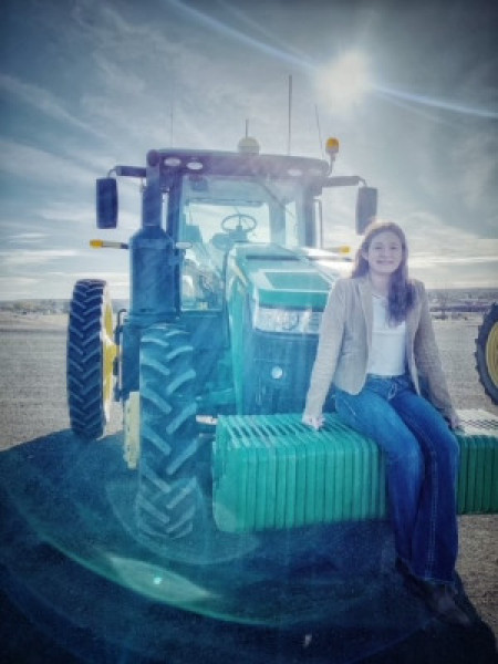 Kamryn Johnson at Connell High School FFA Drive Your Tractor to School Day
