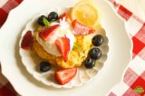 Potato Corn cakes w/ Summer Berries