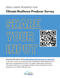 BE A PART OF DEVELOPING SOLUTIONS, TAKE THE WSDA CLIMATE RESILIENCE SURVEY TODAY